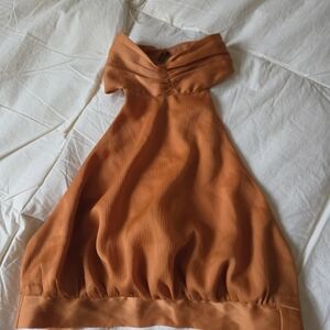 Princess Polly Backless Orange Dress